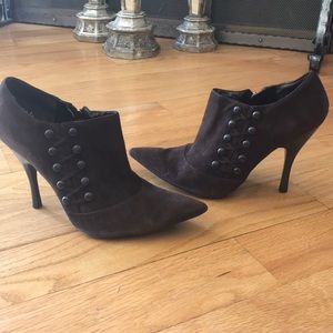 Guess chocolate booties.